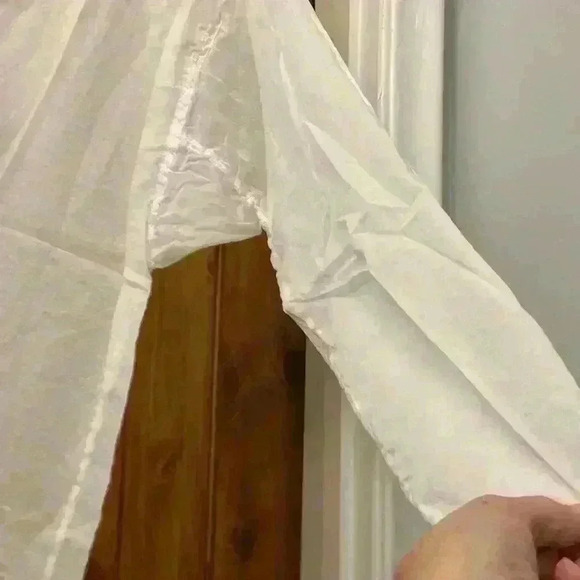 Kristense Du Nord Blouse/Coverup Size-3 Sheer Fabric In White NWT - Picture 3 of 9